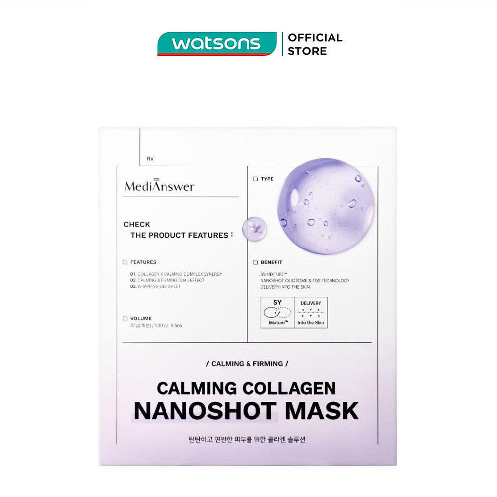Mặt Nạ Thạch Medianswer Calming Collagen Nanoshot Mask 37g x 5pcs