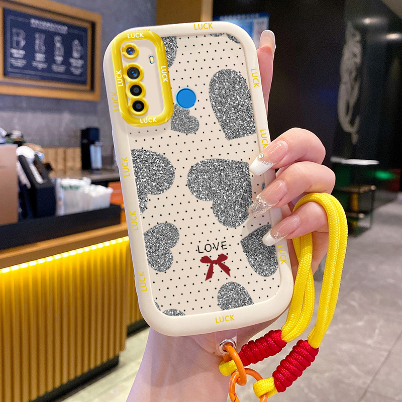 Ốp Lưng Realme 5 5i 5s 6i C3 C3i Narzo 10 Narzo 10A Narzo 20A Case đáng yêu Với Lanyard