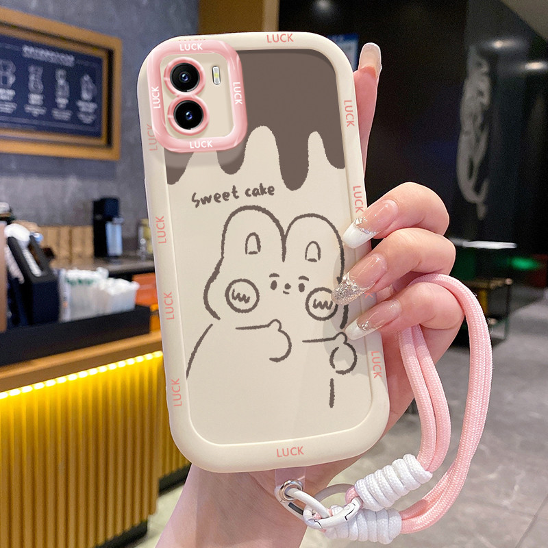 Ốp Lưng VIVO Y15S Y15A Y15C Y01 Case Thỏ Dễ thương Với Lanyard