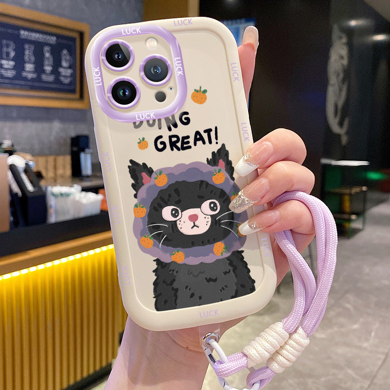 Ốp Lưng iPhone 14 14 Pro 14 14 Pro Max 15 15 Pro 15 Pro Max Case Với Lanyard Dễ thương