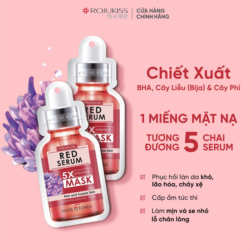 [Miếng Lẻ] Mặt Nạ Se Khít Lỗ Chân Lông ROJUKISS Poreless 5x Intensive Mask 25ml