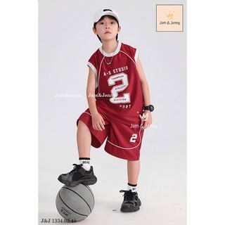 JJBCC.1334 - Bộ cotton thể thao Jam & Jenny sát nách in số 3 màu size 2-12y