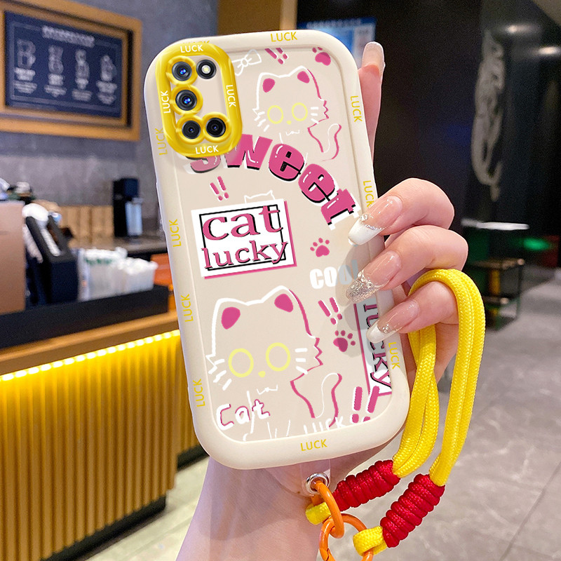 Ốp Lưng OPPO A52 A72 A92 Case Với Lanyard Sáng tạo
