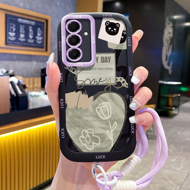 Ốp Lưng Samsung A16 4G A16 5G A15 4G A15 5G A14 5G A14 4G A24 A25 5G A34 5G A54 5G A35 5G Case Với Lanyard Thời trang