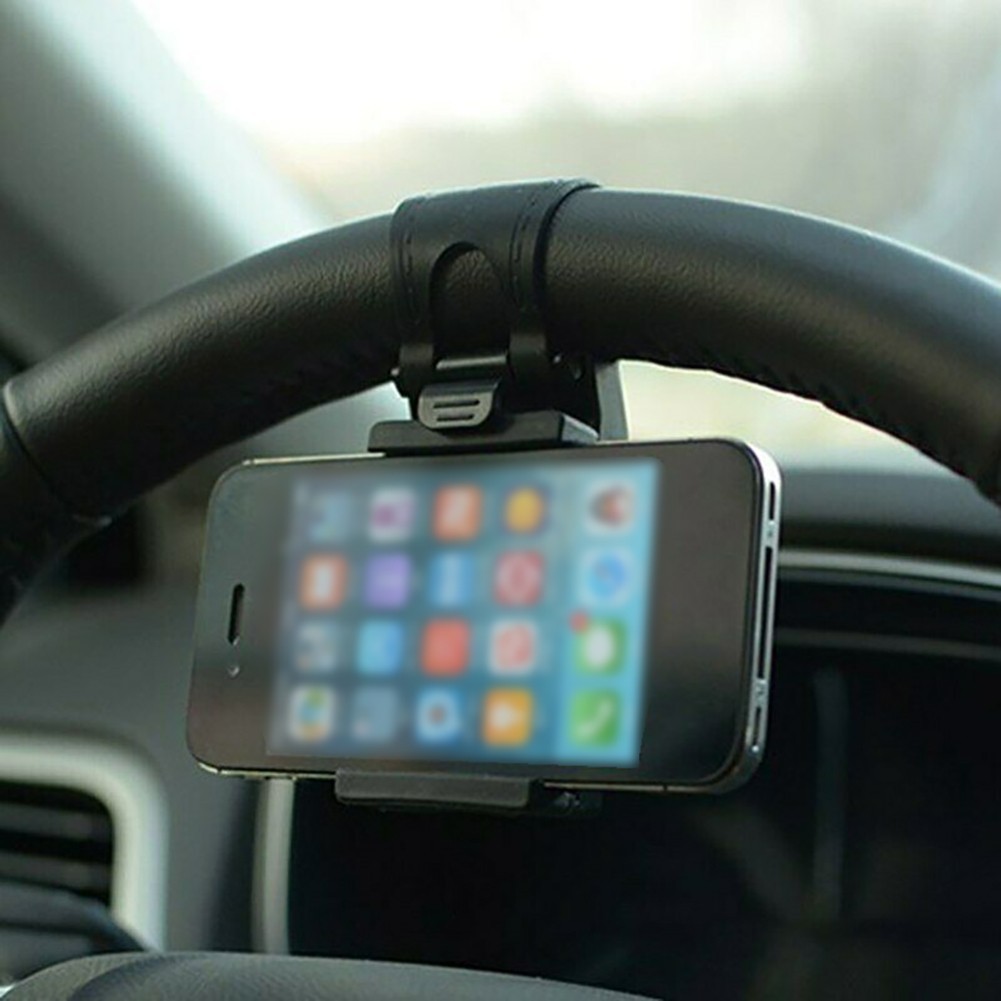 [GIGGLE] 1 × Giá đỡ điện thoại GPS nội thất ô tô Phụ kiện kẹp vô lăng
