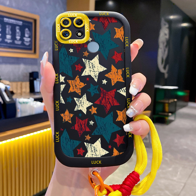 Ốp Lưng Realme C12 C15 C25 C25s C21Y C25Y Narzo 20 Narzo 30A Narzo 50A Case Thời trang Với Lanyard