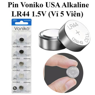 Pin Voniko Usa Alkaline Lr44, Ag13 1.5V Cao Cấp Chính Hãng (Vỉ 5 Viên)