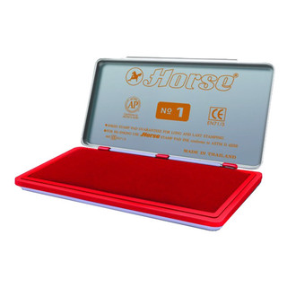 Hộp Dấu Kim Loại Horse H-01 (Size Đại) - Mực Xanh/Đỏ/Đen, Chuyên Dụng Cho Dấu Lớn