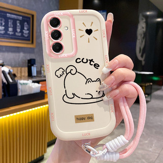 Ốp Lưng Samsung A16 4G A16 5G A15 4G A15 5G A14 5G A14 4G A24 A25 5G A34 5G A54 5G A35 5G Case Chó Dễ thương Với Lanyard