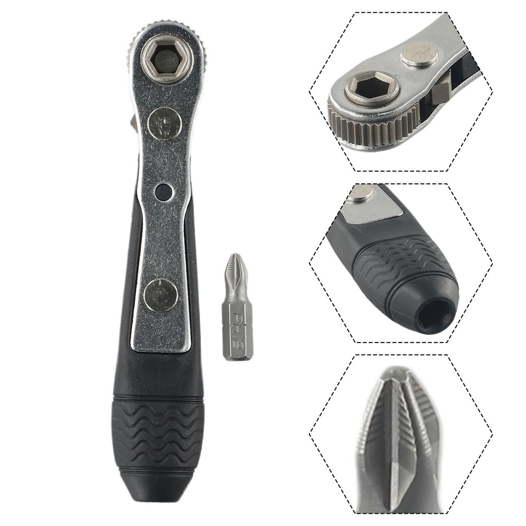 [Smellshi] 1 / 4 Cần tuốc nơ vít có thể điều chỉnh Cờ lê Ratchet nhanh Ổ cắm nhanh Dụng cụ cờ lê