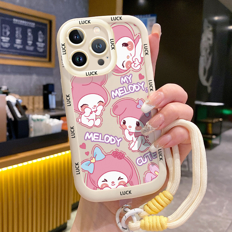 Ốp Lưng iPhone 11 11 Pro 11 Pro Max 12 12 Pro 12 Pro Max 13 13 Pro 13 Pro Max Case Đáng yêu Thỏ Với Lanyard
