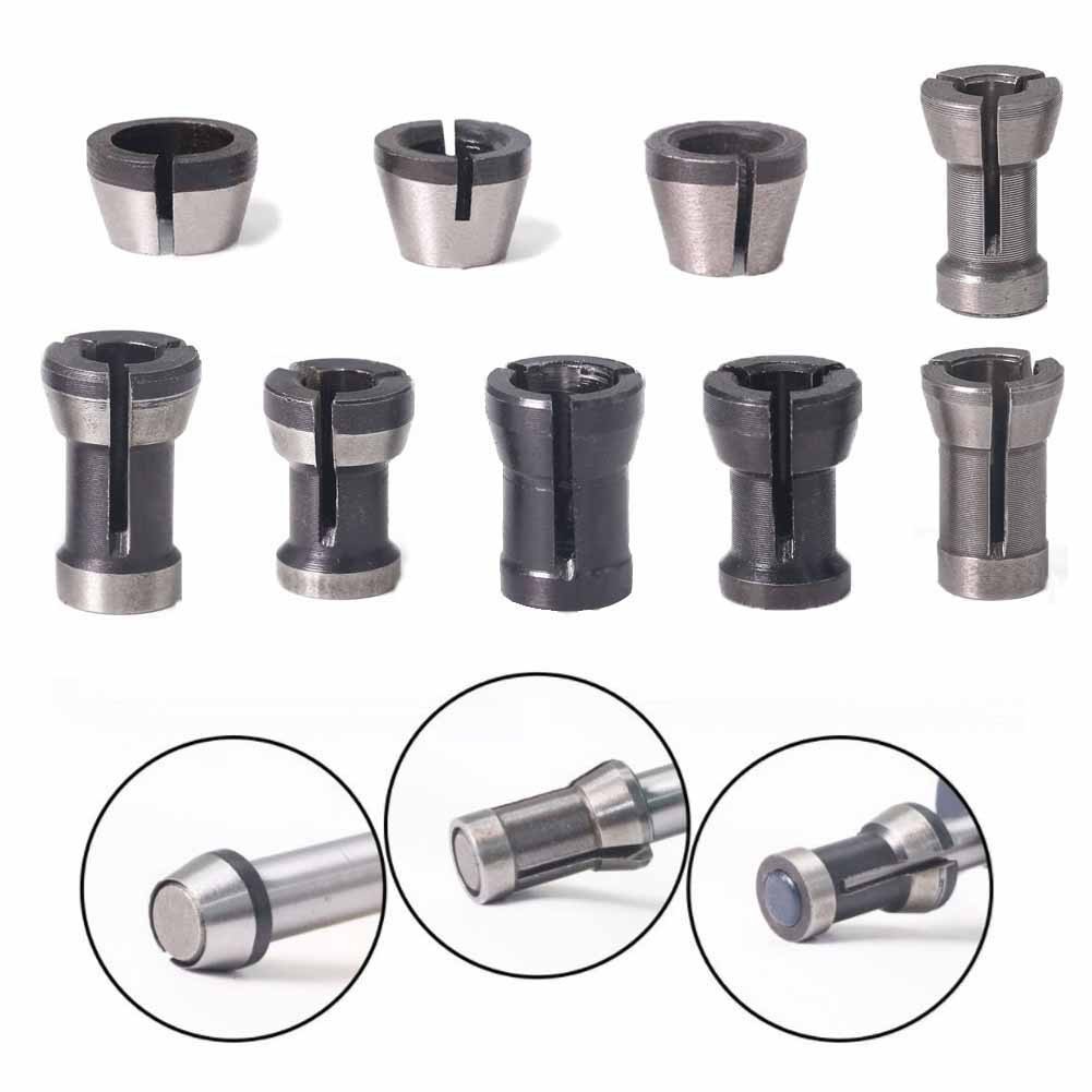 [Smellshi] 6 / 6.35 / 8mm Bộ định tuyến mũi mở rộng Collet Chuck Máy cắt tỉa khắc