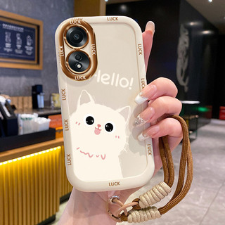 Ốp Lưng OPPO A58 4G A78 4G A58 5G A58X 5G A78 5G A1X 5G A2X 5G Case Mèo Hoạt hình Với Lanyard