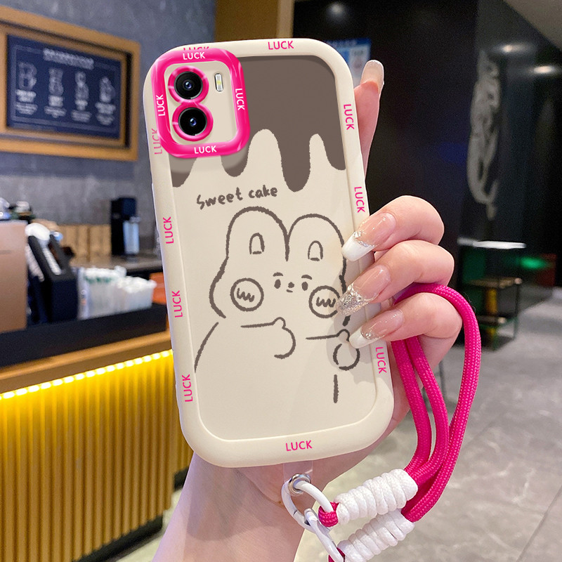 Ốp Lưng VIVO Y15S Y15A Y15C Y01 Case Thỏ Dễ thương Với Lanyard
