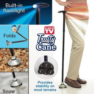Gậy Gấp Gọn Trusty Cane Chống Trượt Có Đèn Pin