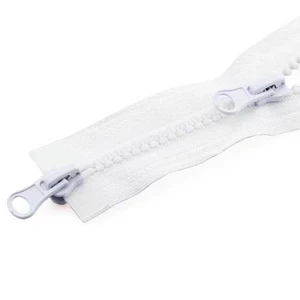 Kích thước khóa kéo 2 chiều 50 / 60cm #5 Mở End Double Slider Dây buộc chắc chắn
