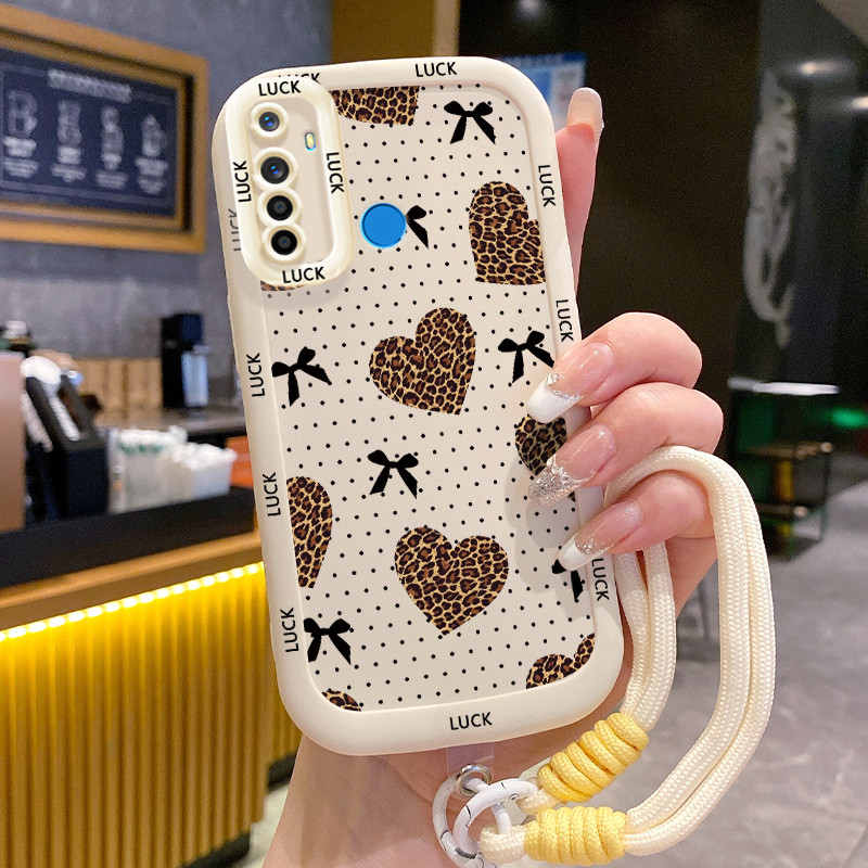 Ốp Lưng Realme 5 5i 5s 6i C3 C3i Narzo 10 Narzo 10A Narzo 20A Case đáng yêu Với Lanyard