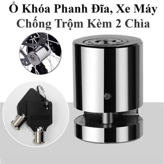 Ổ Khóa Phanh Đĩa, Xe Máy Chống Trộm Chất Liệu Thép Nguyên Khối Kèm 2 Chìa Khóa