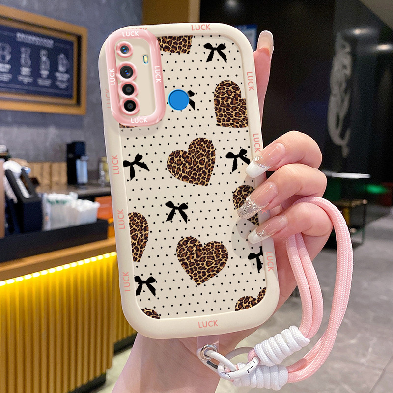 Ốp Lưng Realme 5 5i 5s 6i C3 C3i Narzo 10 Narzo 10A Narzo 20A Case đáng yêu Với Lanyard