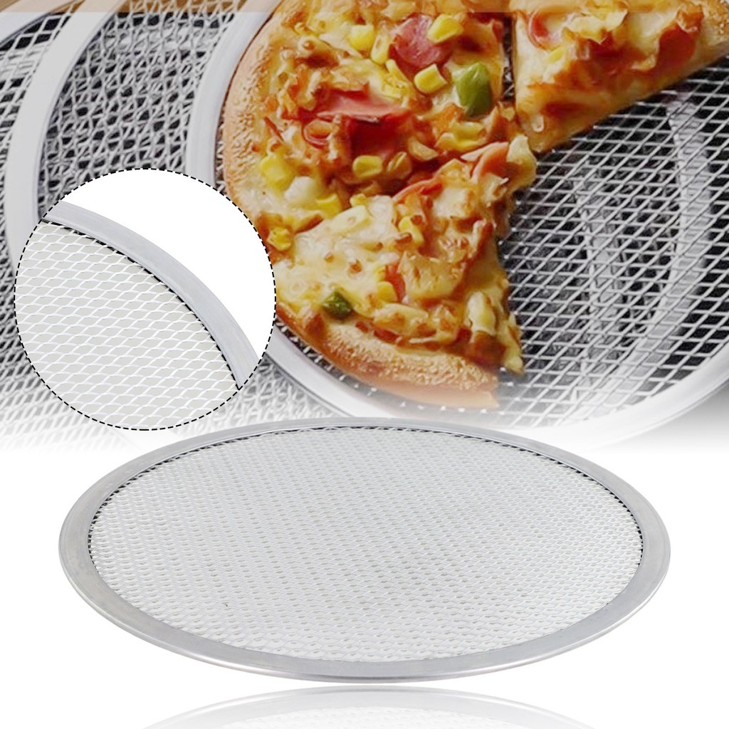 [GIGGLE] Tấm lưới pizza nhôm dày 8-16 inch Khuôn nướng bánh pizza