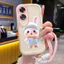 Ốp Lưng OPPO A60 4G Case Thỏ Hoạt hình Với Lanyard