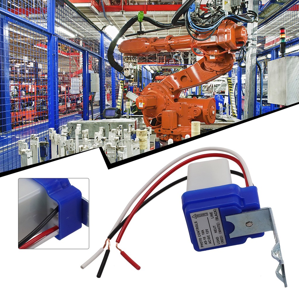 [TOP] AC DC 12V 24V 220V 10A Công tắc cảm biến ánh sáng đường phố Photocell tự động bật tắt