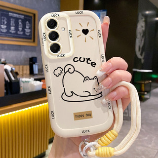 Ốp Lưng Samsung A16 4G A16 5G A15 4G A15 5G A14 5G A14 4G A24 A25 5G A34 5G A54 5G A35 5G Case Chó Dễ thương Với Lanyard