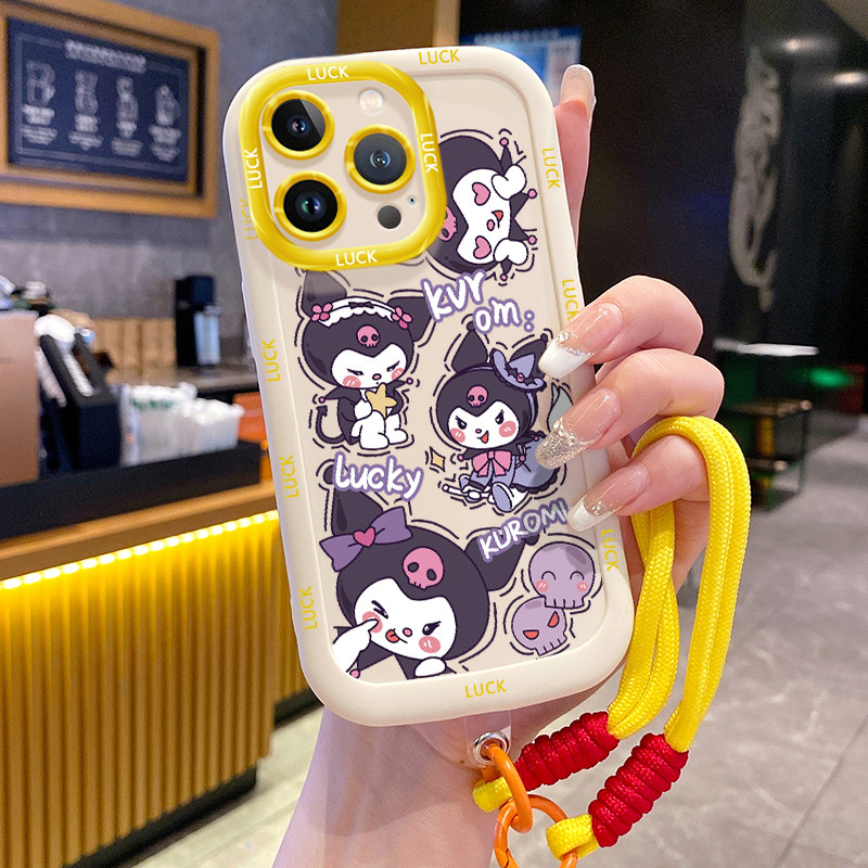Ốp Lưng iPhone 11 11 Pro 11 Pro Max 12 12 Pro 12 Pro Max 13 13 Pro 13 Pro Max Case Đáng yêu Thỏ Với Lanyard