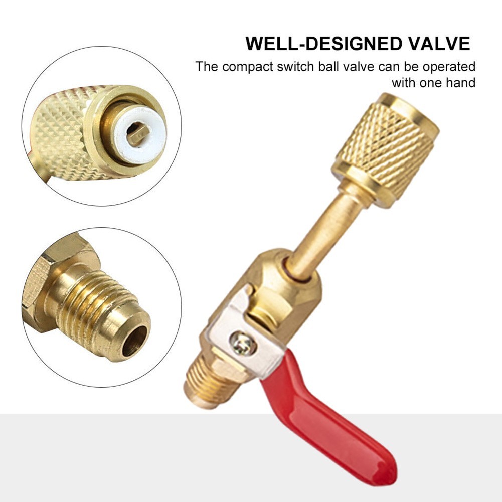 < Welv > Bộ chuyển đổi 1 / 4 Inch SAE HVAC cho ống sạc dầu xả T❀