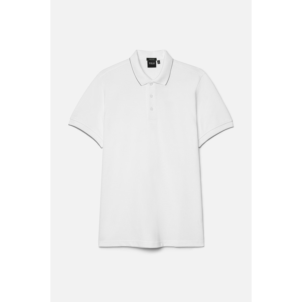 Áo Polo Nam Cao Cấp Ninomaxx Form Travel Fit DENSECOTTON Cổ Viền Đen Thấm Hút Giữ Form Tốt 2505007