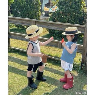 6011BHB - Bộ cotton áo tanktop phối cổ Beemo size 1-5y