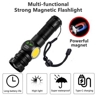 Đèn Pin Sạc Cầm Tay 9 Chế Độ Sáng 10W Vỏ Nhôm Nguyên Khối