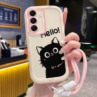 Ốp Lưng Samsung A16 4G A16 5G A15 4G A15 5G A14 5G A14 4G A24 A25 5G A34 5G A54 5G A35 5G Case Mèo Hoạt hình Với Lanyard