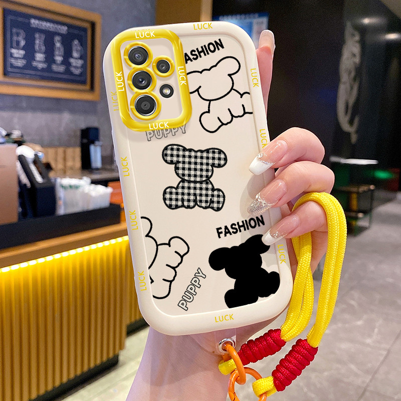 Ốp Lưng Samsung A52 4G A52 5G A52s 5G A13 5G A04s A23 5G M23 F23 A32 4G A33 5G A53 5G Case Tình yêu nhỏ Với Lanyard