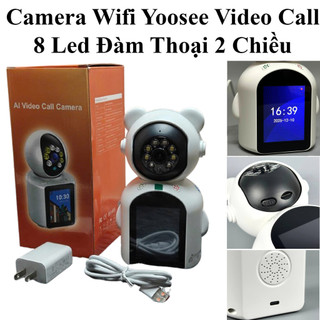 Camera Wifi Yoosee Video Call Có Màn Hình Độ Phân Giải Full Hd Siêu Nét C30Y 8 Led Đàm Thoại 2 Chiều Có Màu
