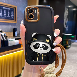 Ốp Lưng VIVO Y15S Y15A Y15C Y01 Case Với Lanyard Gấu Hoạt hình