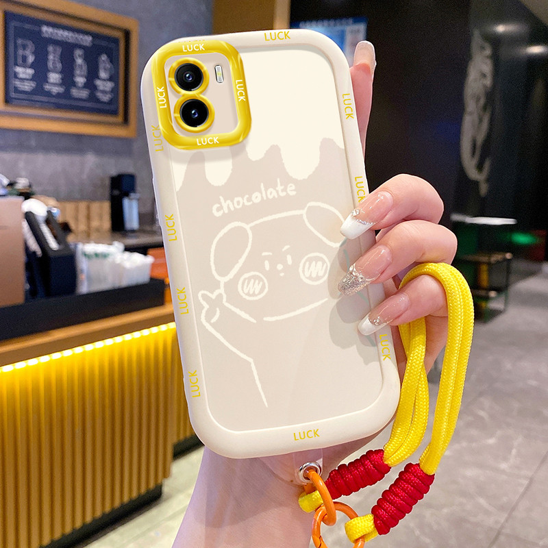 Ốp Lưng VIVO Y15S Y15A Y15C Y01 Case Thỏ Dễ thương Với Lanyard