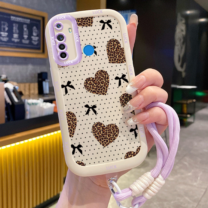 Ốp Lưng Realme 5 5i 5s 6i C3 C3i Narzo 10 Narzo 10A Narzo 20A Case đáng yêu Với Lanyard