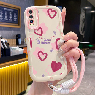 Ốp Lưng VIVO Y20 Y20i Y20s Y20A Y20G Y12A Y12S Y11s Case Tình yêu nhỏ Với Lanyard