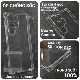 Ốp lưng Samsung Note 10 Lite / S10 Lite bảo vệ camera, TPU, trong suốt chống sốc