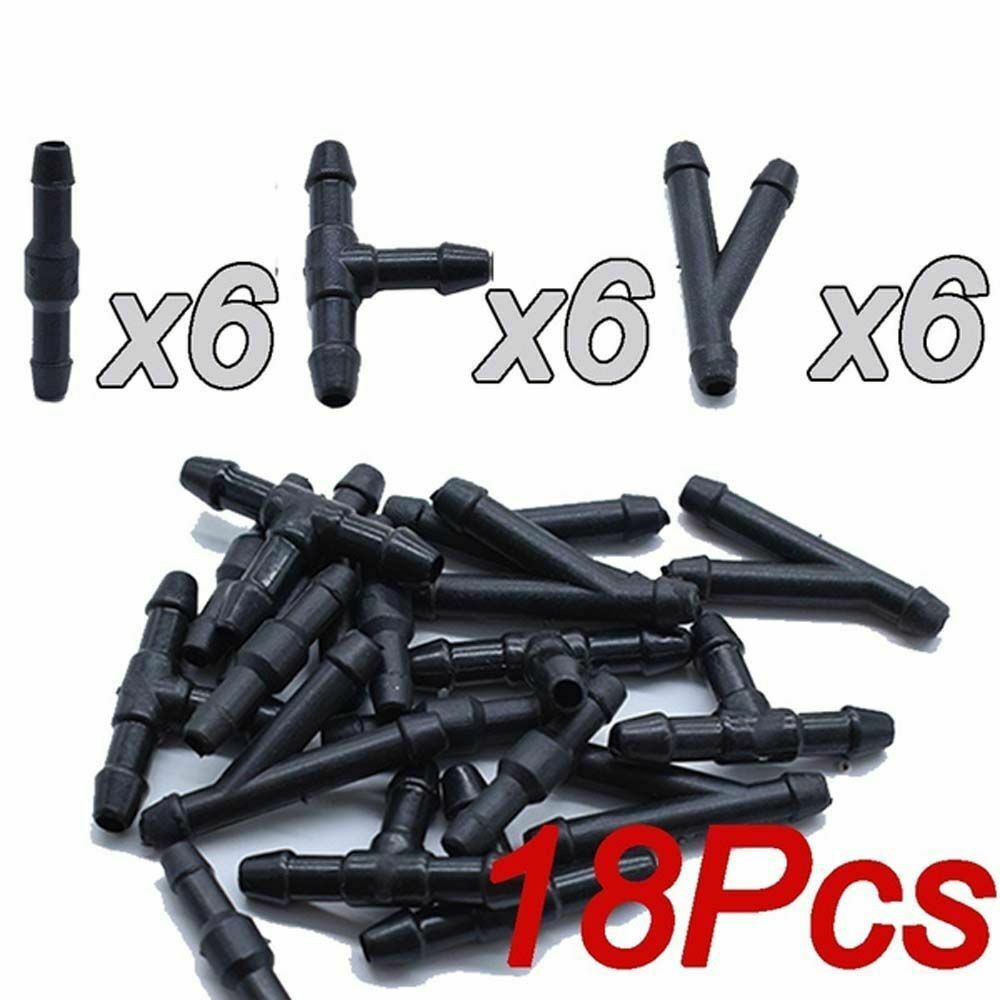 [GIGGLE] 18 chiếc Đầu nối ống máy giặt kính chắn gió Ống nước T / Y / I Loại phụ kiện bộ chia