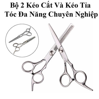 Bộ 2 Kéo Cắt Và Kéo Tỉa Tóc Đa Năng Chuyên Nghiệp