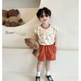 5188BHB - Bộ thun sát nách Beemo in khủng long size 1-6y
