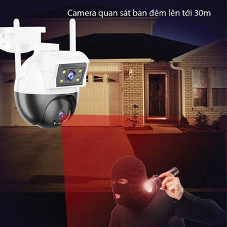 Camera Ip Yoosee 2 Ống Kính Qpt201 12.0Mpx (Xoay Ngoài Trời, Đàm Thoại 2 Chiều, Có Màu Ban Đêm)