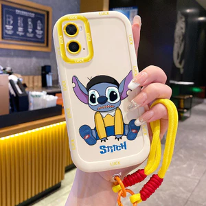 Ốp Lưng OPPO A36 A76 A96 Case Quái vật nhỏ Với Lanyard