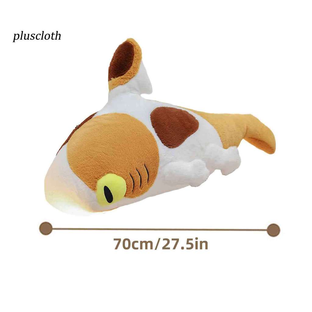 Pluscloth Cá Mập Mèo Búp Bê Sang Trọng Đồ Chơi 70cm Cá Mập Mèo Kết Hợp Thú Nhồi Bông Đa Năng Gối Ngủ Mềm Mại Giảm Căng Thẳng Quà Tặng Cho Nữ Trẻ Em