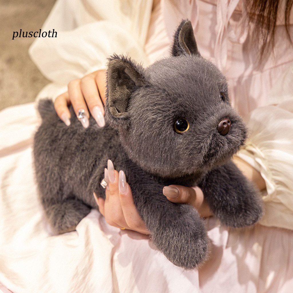 Pluscloth Đáng Yêu Bulldog Sang Trọng Đồ Chơi 30cm Siêu Mềm Thú Nhồi Bông Huggable Người Bạn Đồng Hành Thực Tế Đứng Plushie