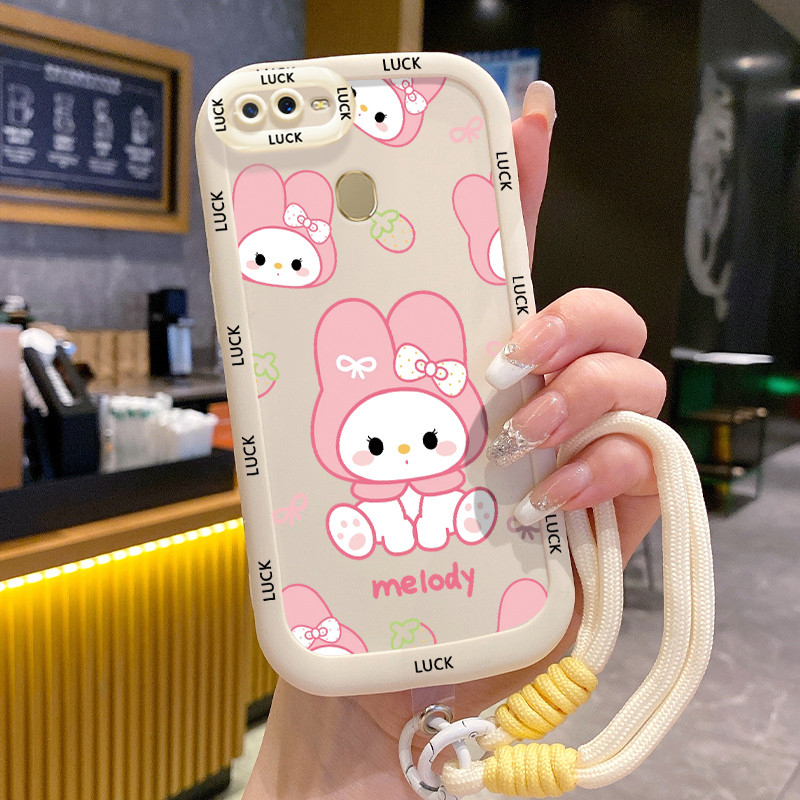 Ốp Lưng OPPO A7 A5s A12 A12s A11K Case Thỏ đáng yêu Với Lanyard