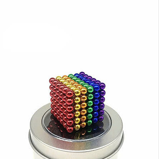 Hộp 216 Viên Bi Nam Châm Tròn Bucky Ball Mỗi Bi 5X5Mm 6 Màu Xếp Hình Vĩnh Cửu