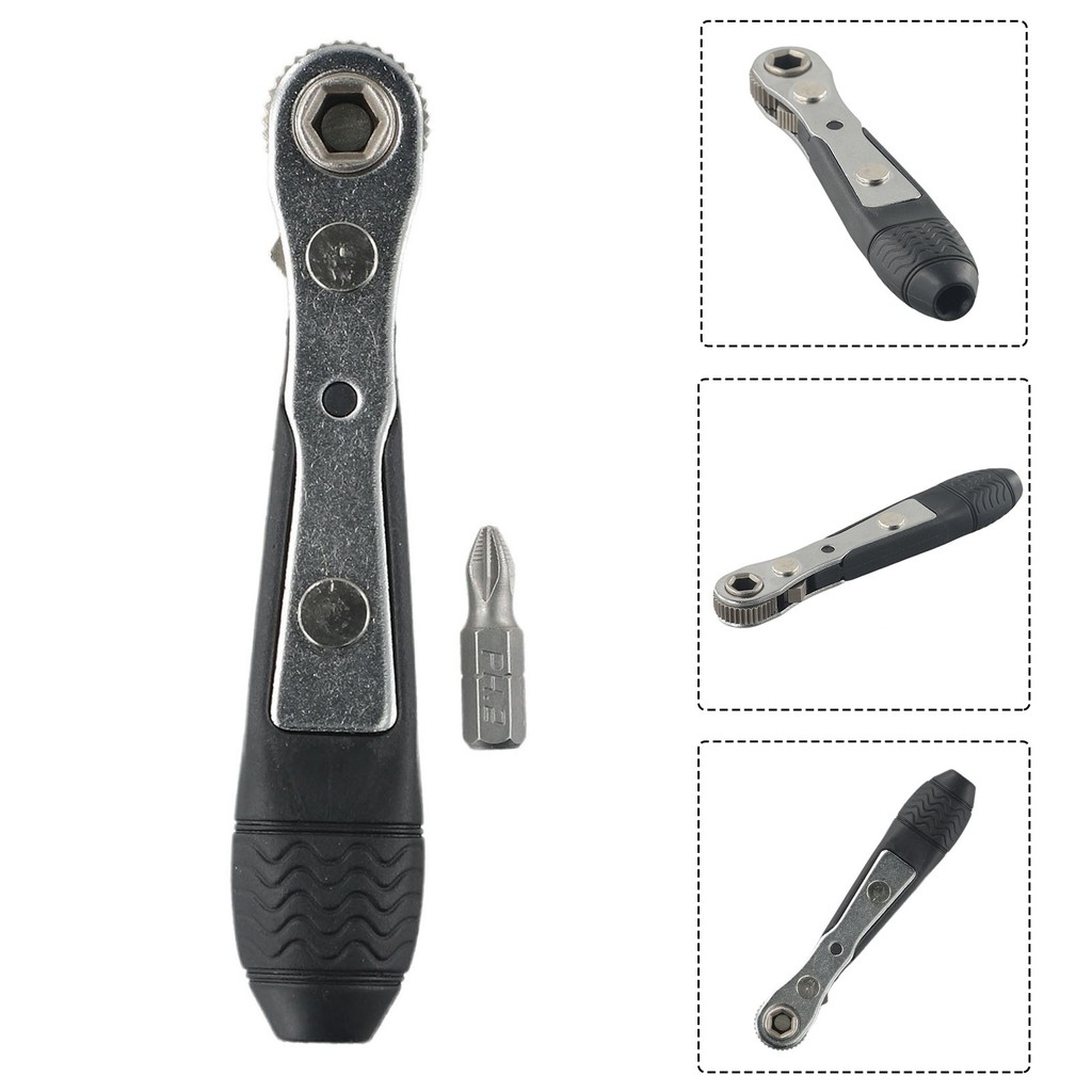[Smellshi] 1 / 4 Cần tuốc nơ vít có thể điều chỉnh Cờ lê Ratchet nhanh Ổ cắm nhanh Dụng cụ cờ lê